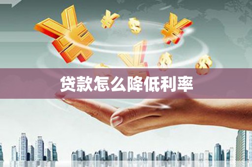 甘德贷款怎么降低利率